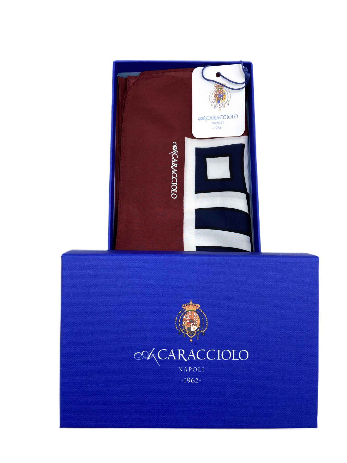 A.Caracciolo - Foulard Uomo - Linee Bordeaux