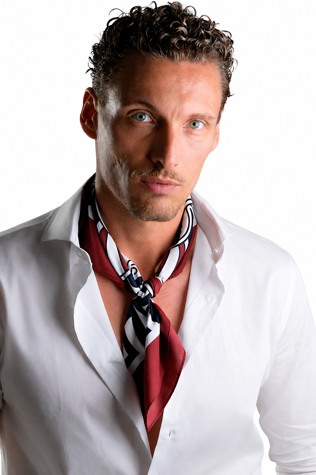 A.Caracciolo - Foulard Uomo - Linee Bordeaux