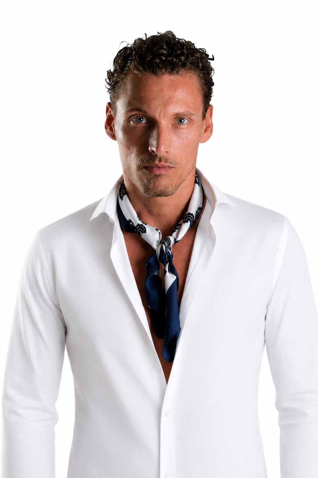 A.Caracciolo - Foulard Uomo - Tribale Bianco