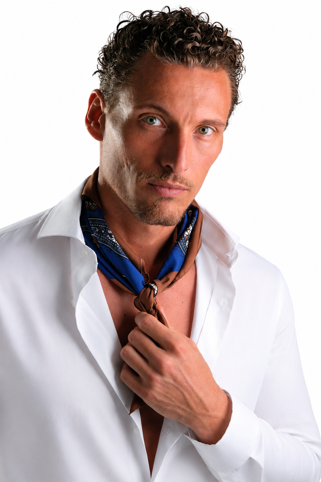 A.Caracciolo - Foulard Uomo - Tribale Bluette
