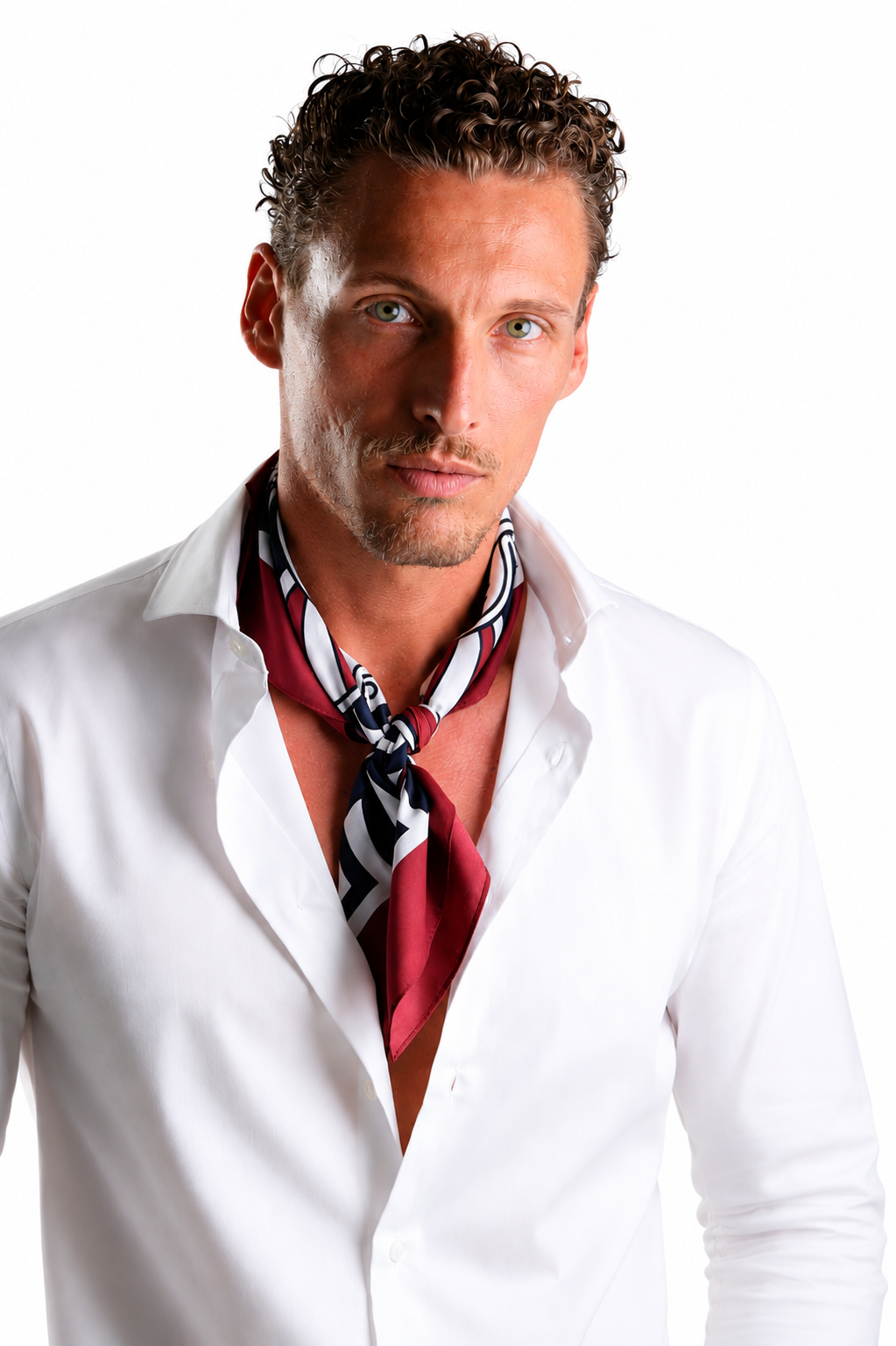 A.Caracciolo - Foulard Uomo - Linee Bordeaux