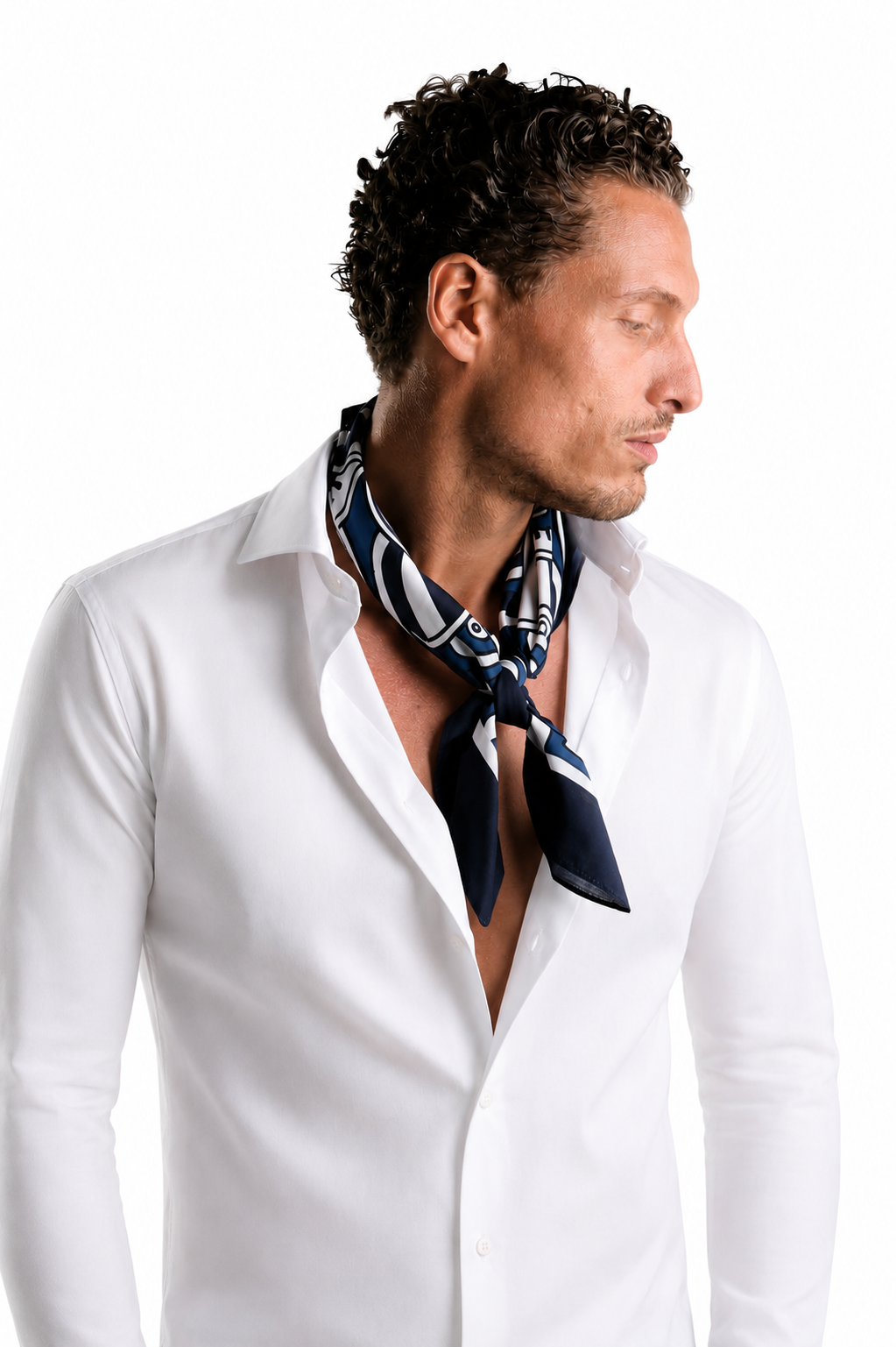 A.Caracciolo - Foulard Uomo - Linee Bluette