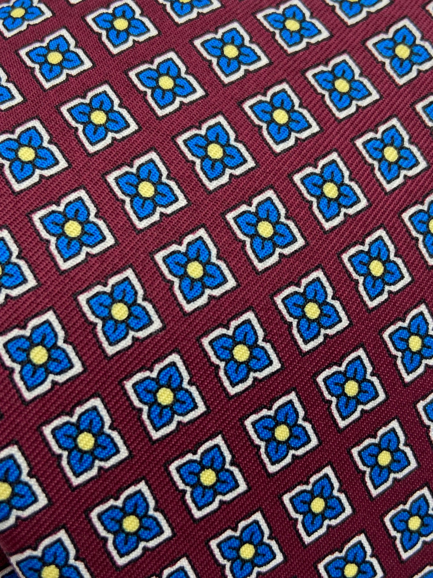 Cravatta - Flower Bordeaux