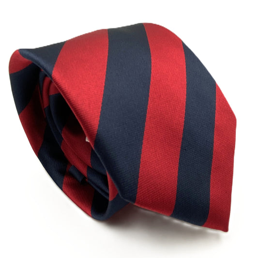 Cravatta - Regimental Rosso/Blu in seta italiana A.Caracciolo