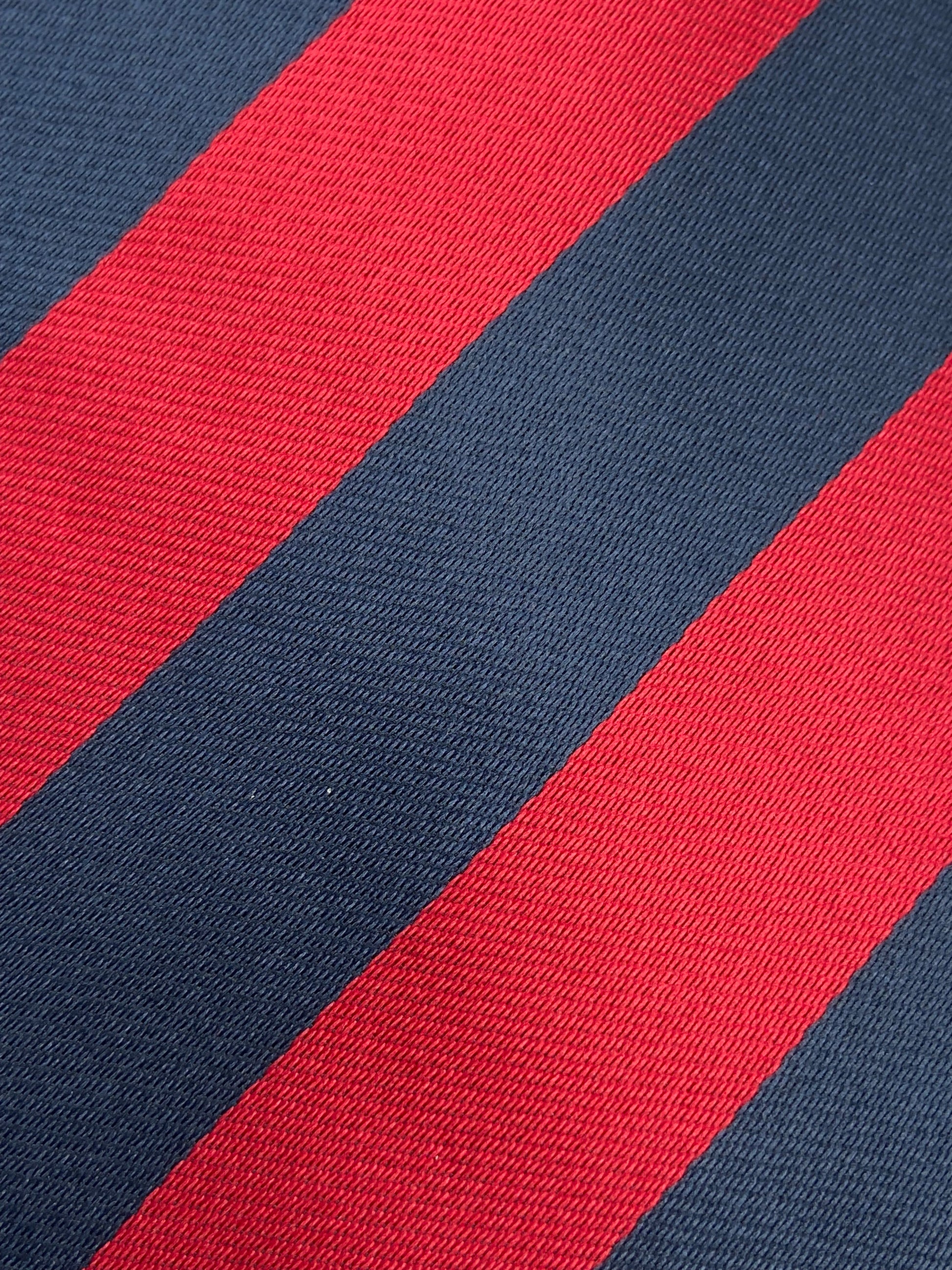 Cravatta Regimental Rosso/Blu in seta italiana A.Caracciolo