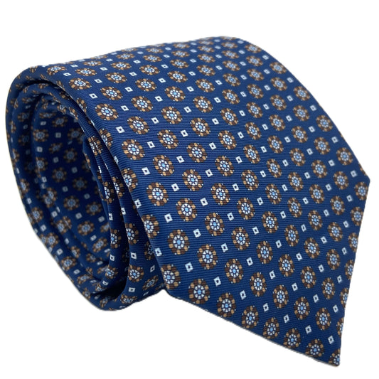 Cravatta Roulette Blu in seta italiana A.Caracciolo