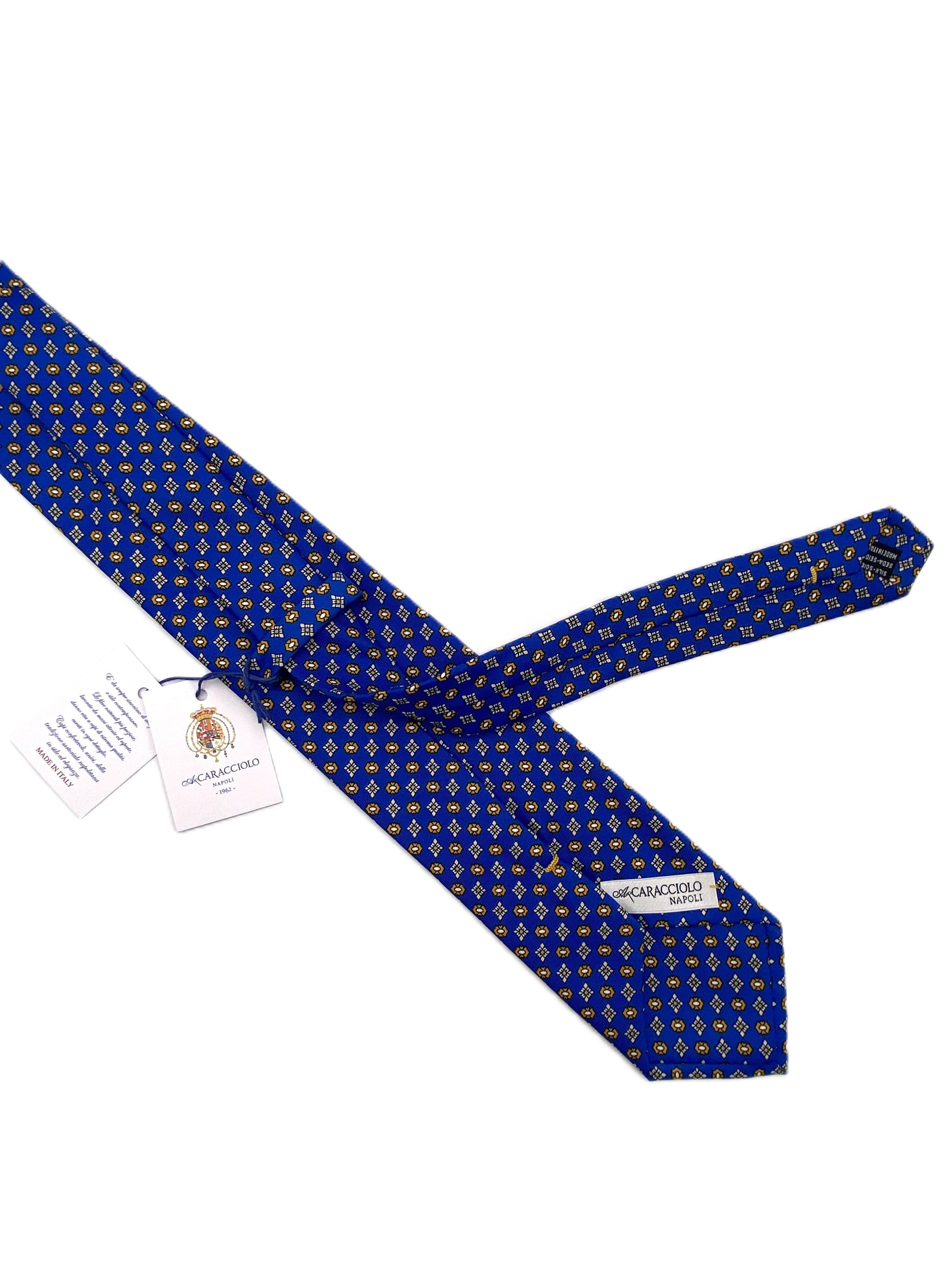 Cravatta S.Lucia Bluette in seta italiana A.Caracciolo