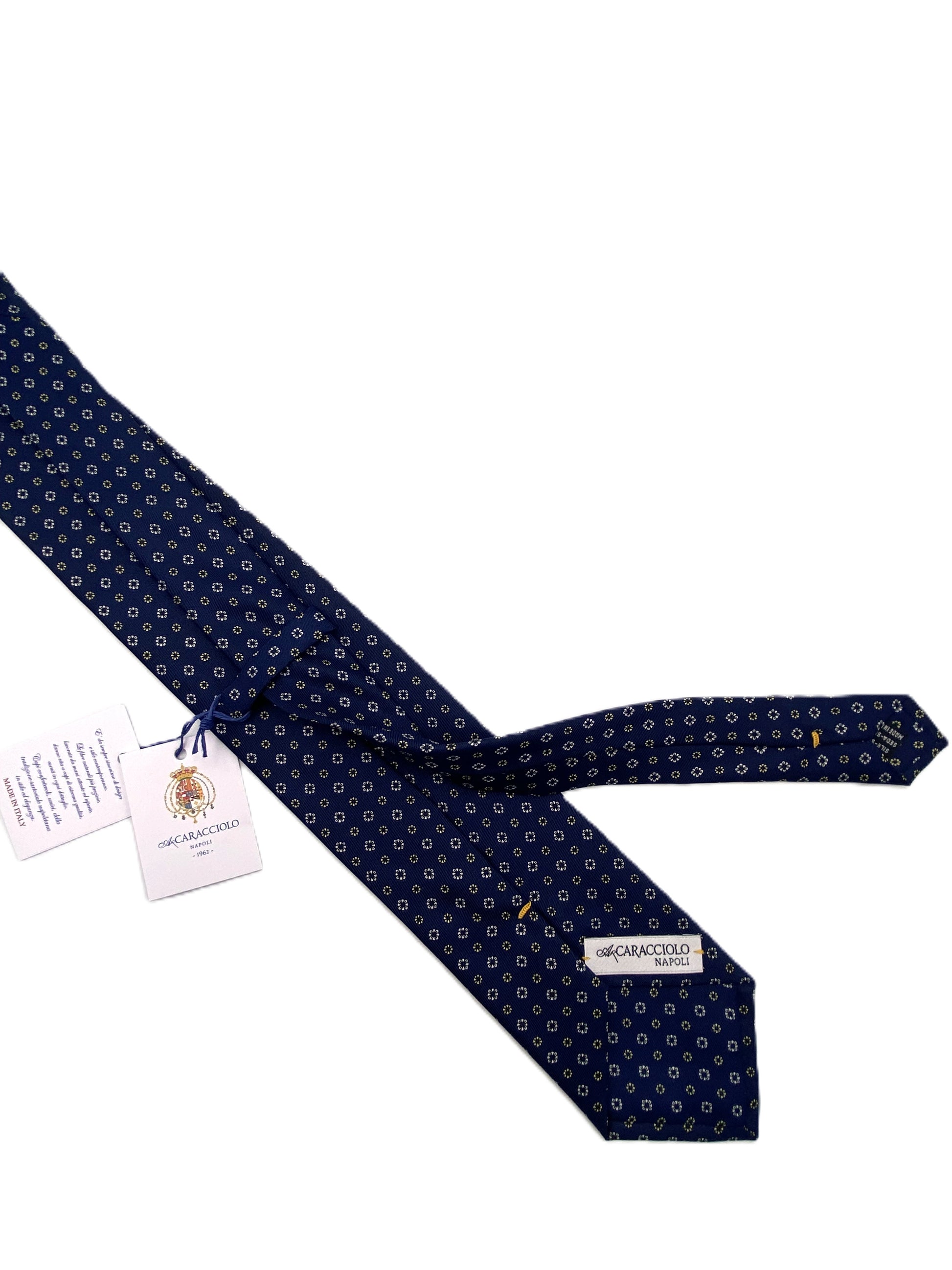 Cravatta Toledo Blu in seta italiana A.Caracciolo