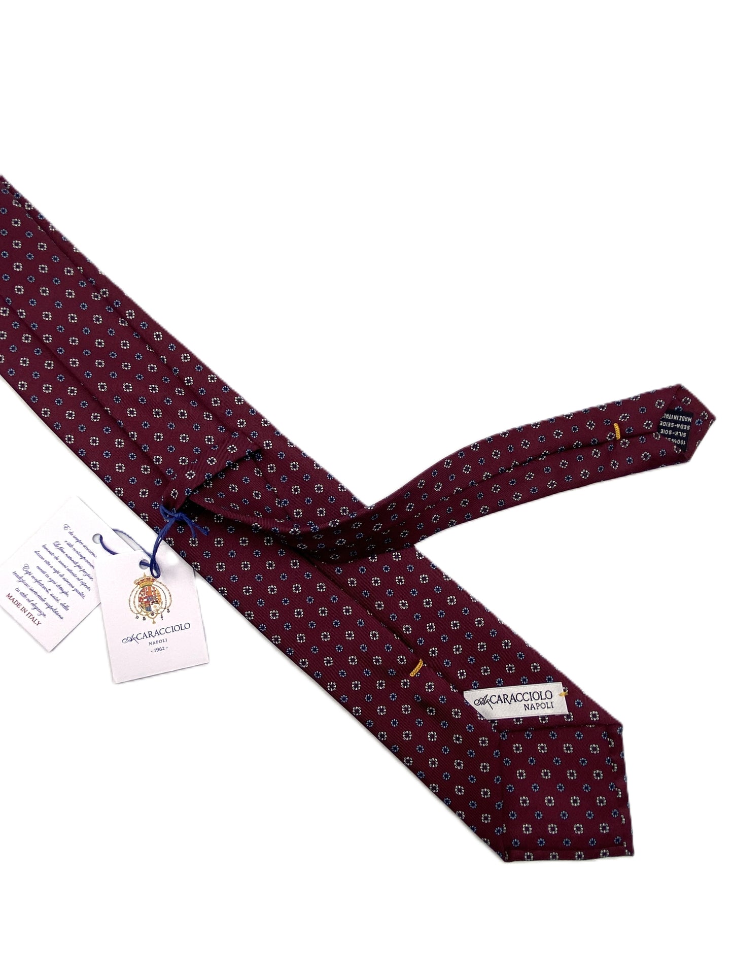 Cravatta Toledo Bordeaux in seta italiana A.Caracciolo