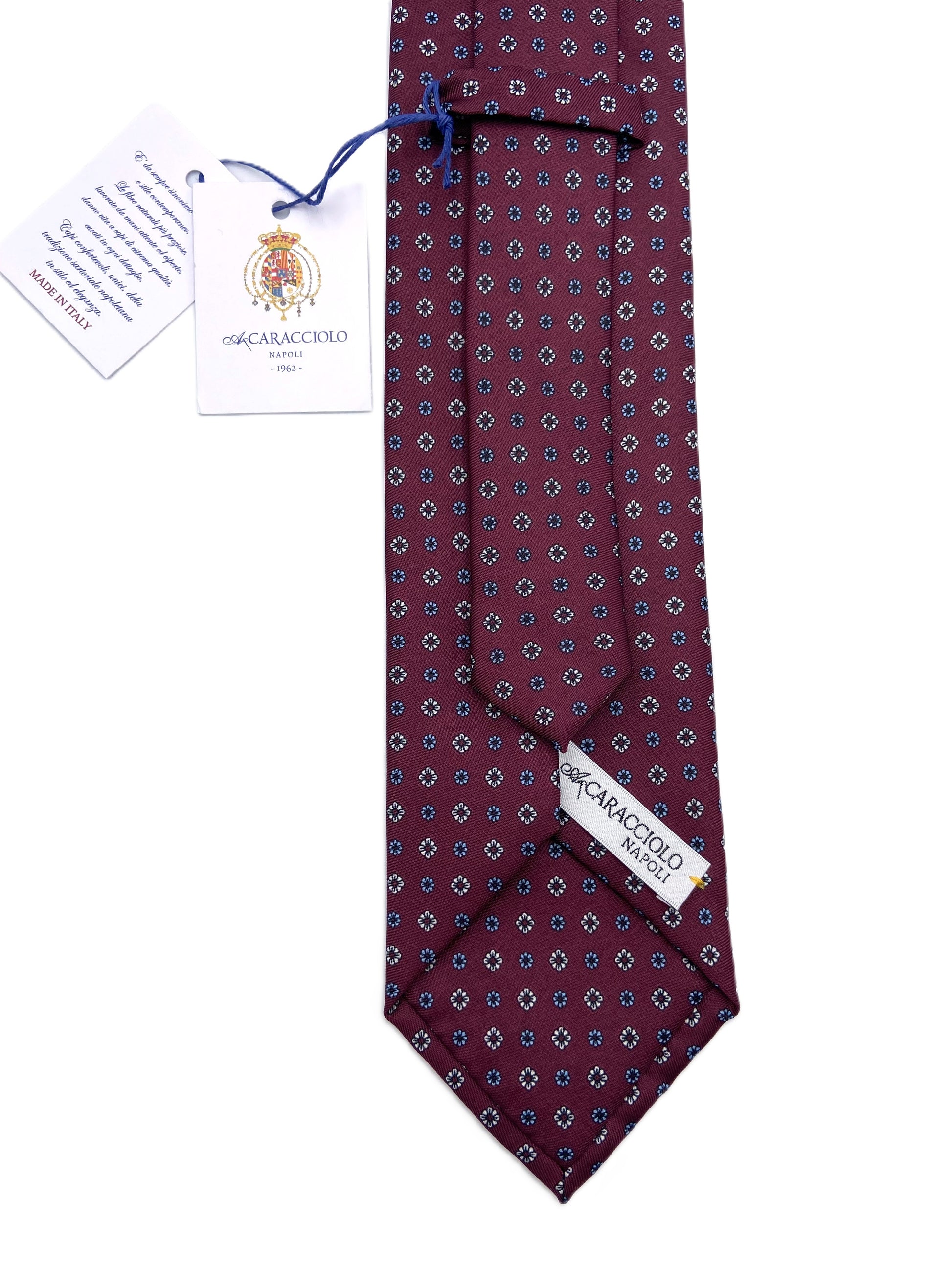 Cravatta Toledo Bordeaux in seta italiana A.Caracciolo