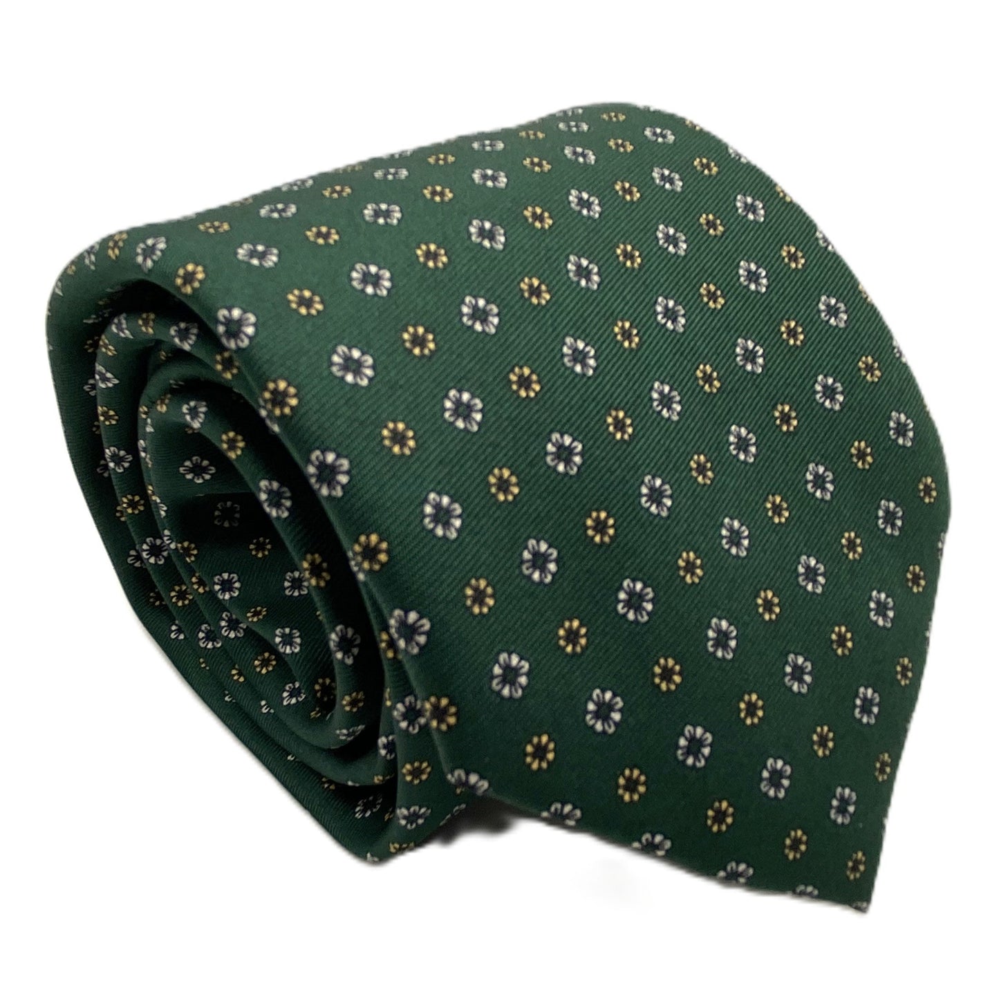 Cravatta Toledo Verde Scuro in seta italiana A.Caracciolo