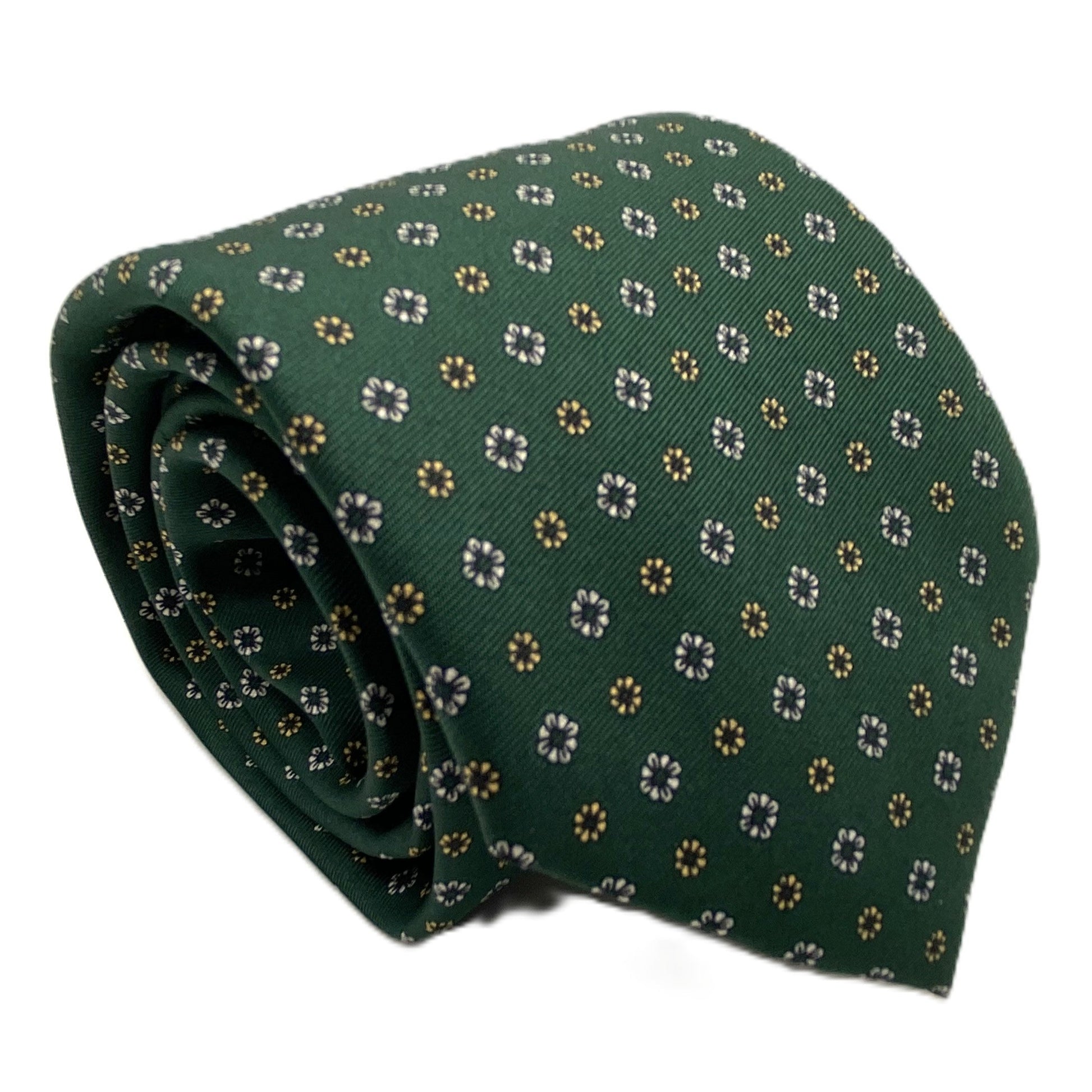 Cravatta Toledo Verde Scuro in seta italiana A.Caracciolo