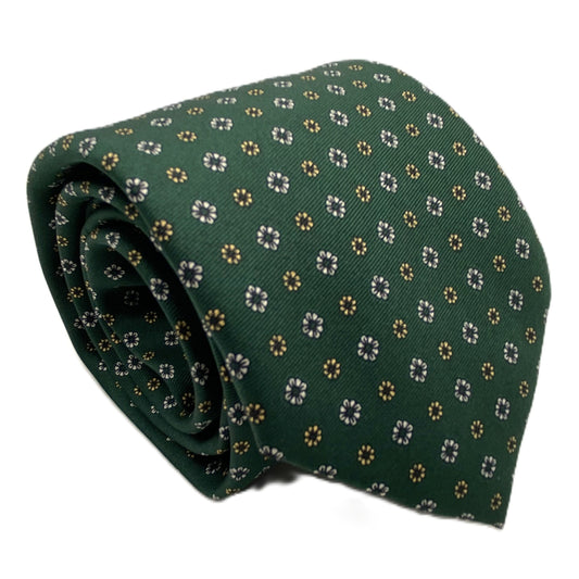 Cravatta Toledo Verde Scuro in seta italiana A.Caracciolo