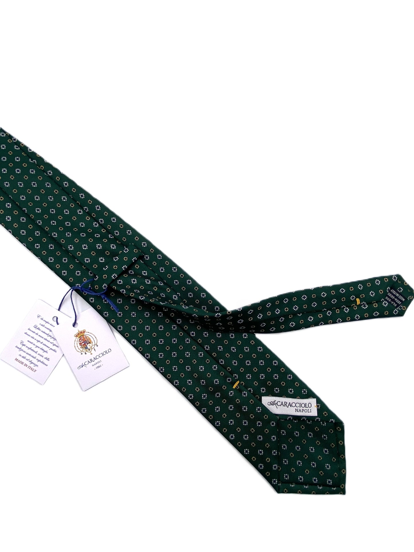 Cravatta Toledo Verde Scuro in seta italiana A.Caracciolo