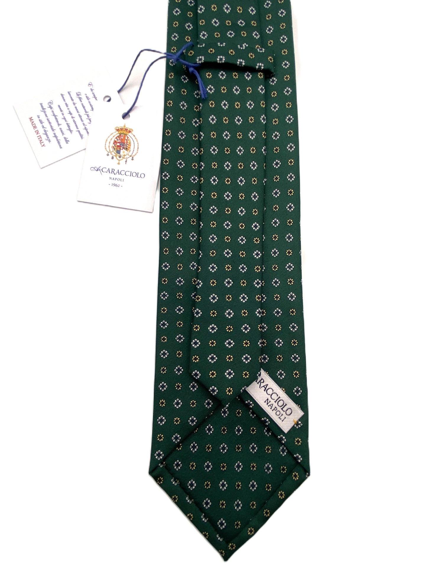 Cravatta Toledo Verde Scuro in seta italiana A.Caracciolo