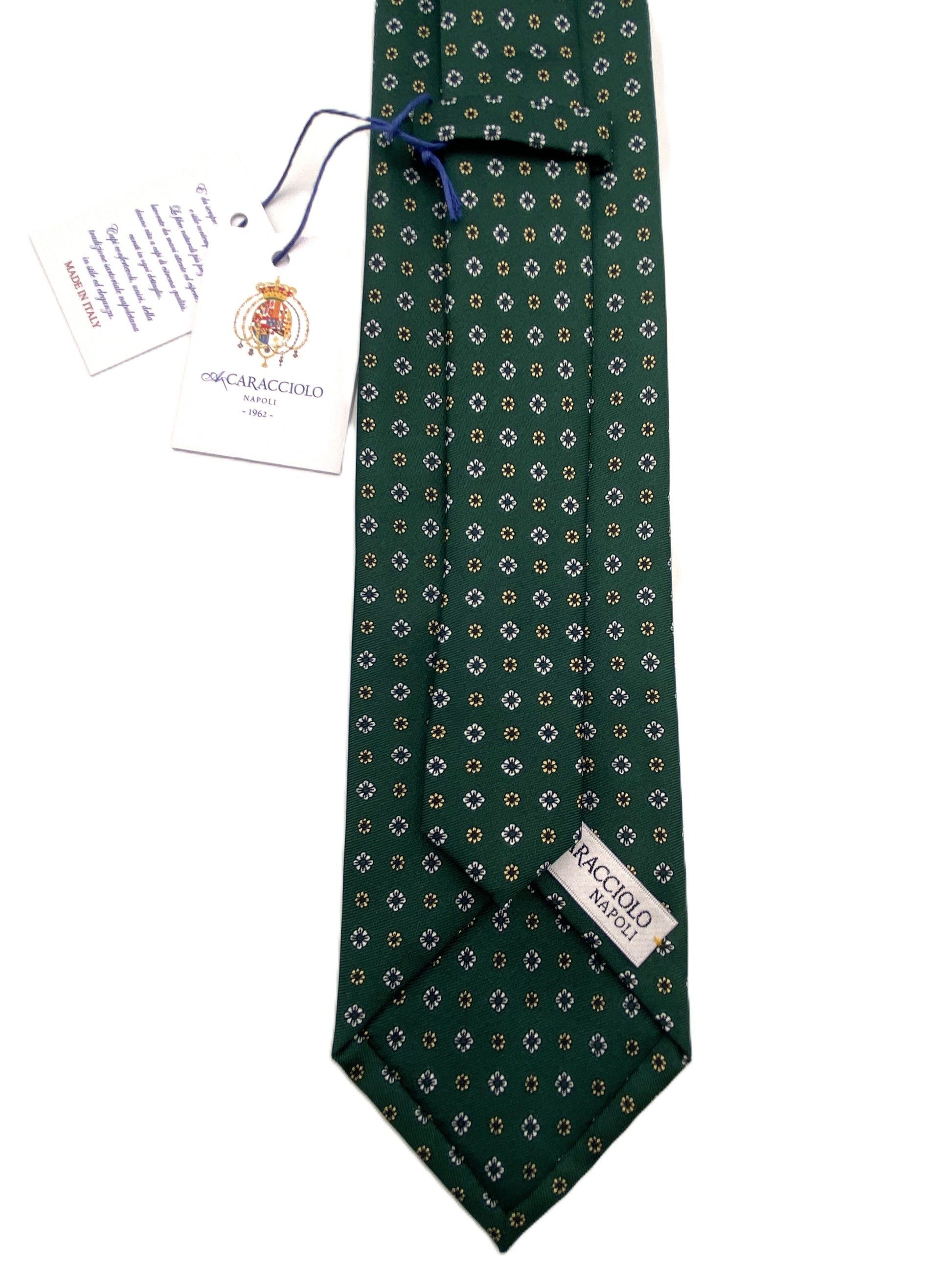 Cravatta Toledo Verde Scuro in seta italiana A.Caracciolo