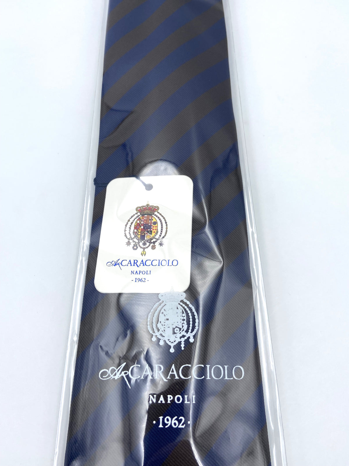 Cravatta - Regimental Marrone/Blu Scuro