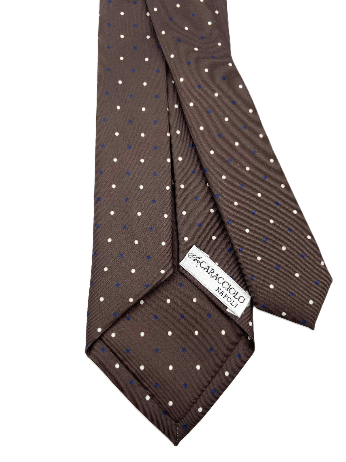 Cravatta Personalizzabile - Pois Marrone