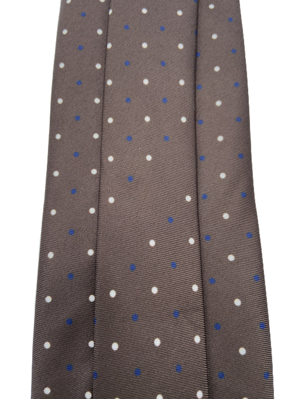 Cravatta Personalizzabile - Pois Marrone
