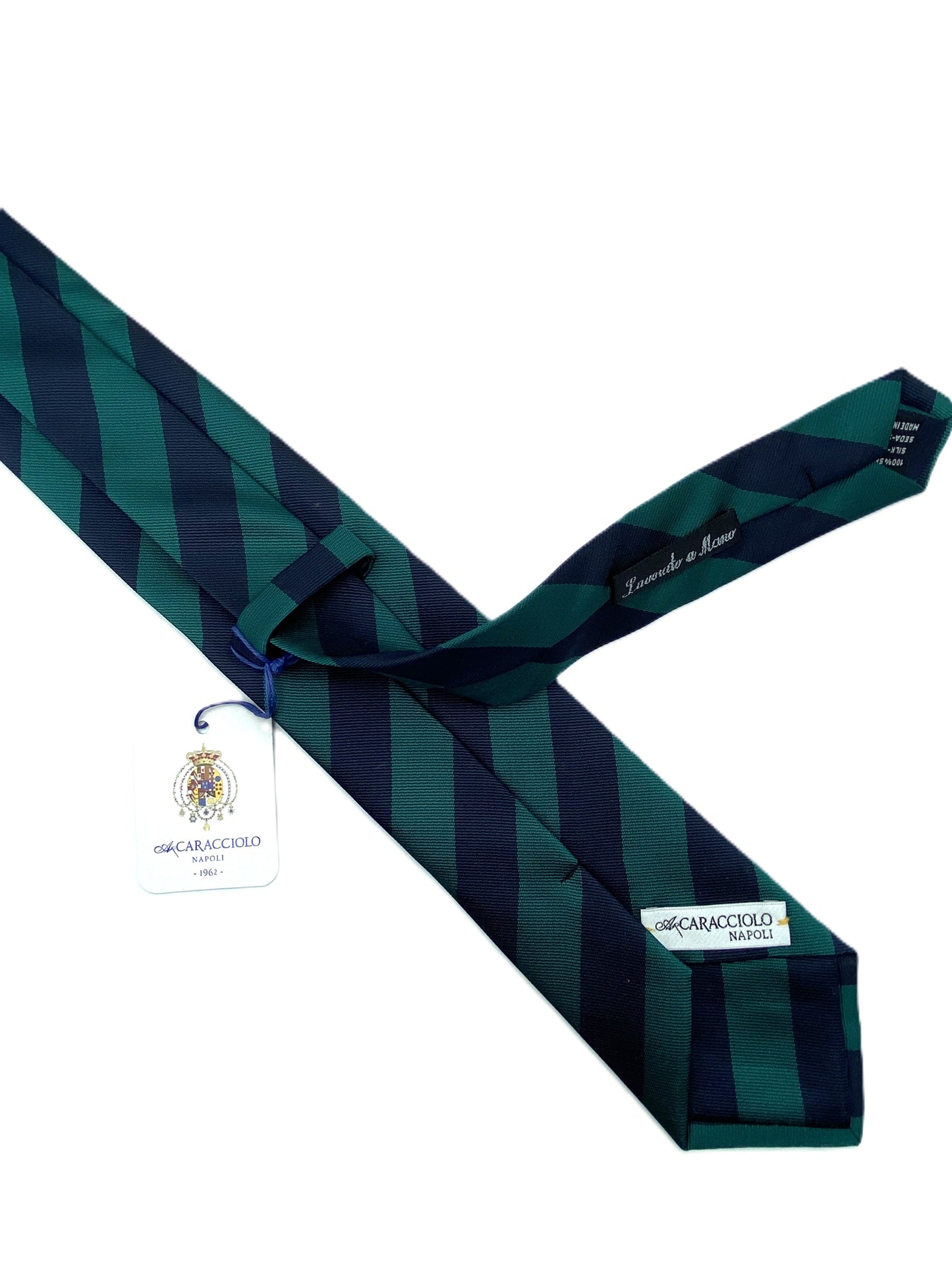 Cravatta - Regimental verde/blu