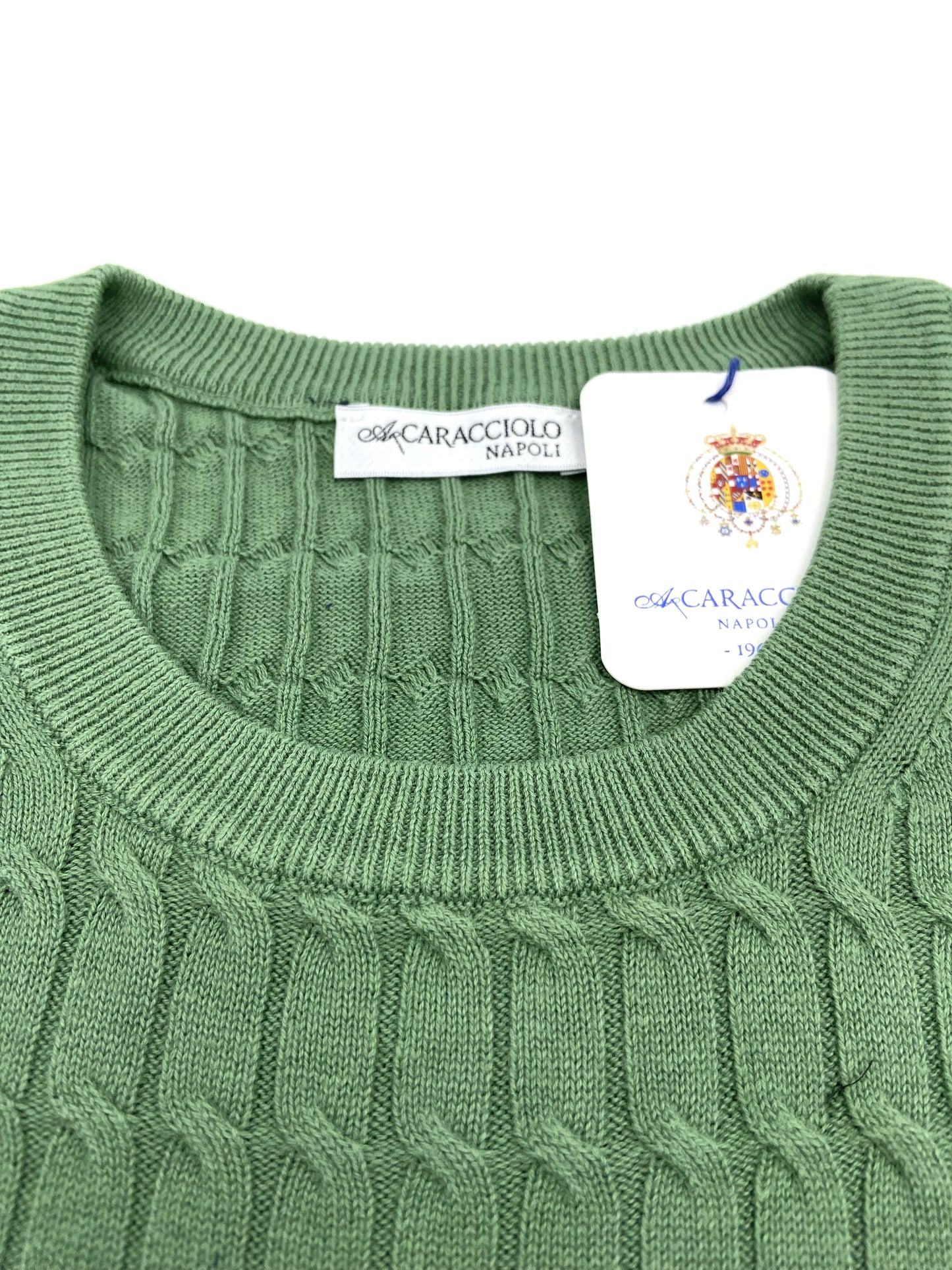 Maglia Girocollo - Intrecciata - 100% cotone | A.Caracciolo