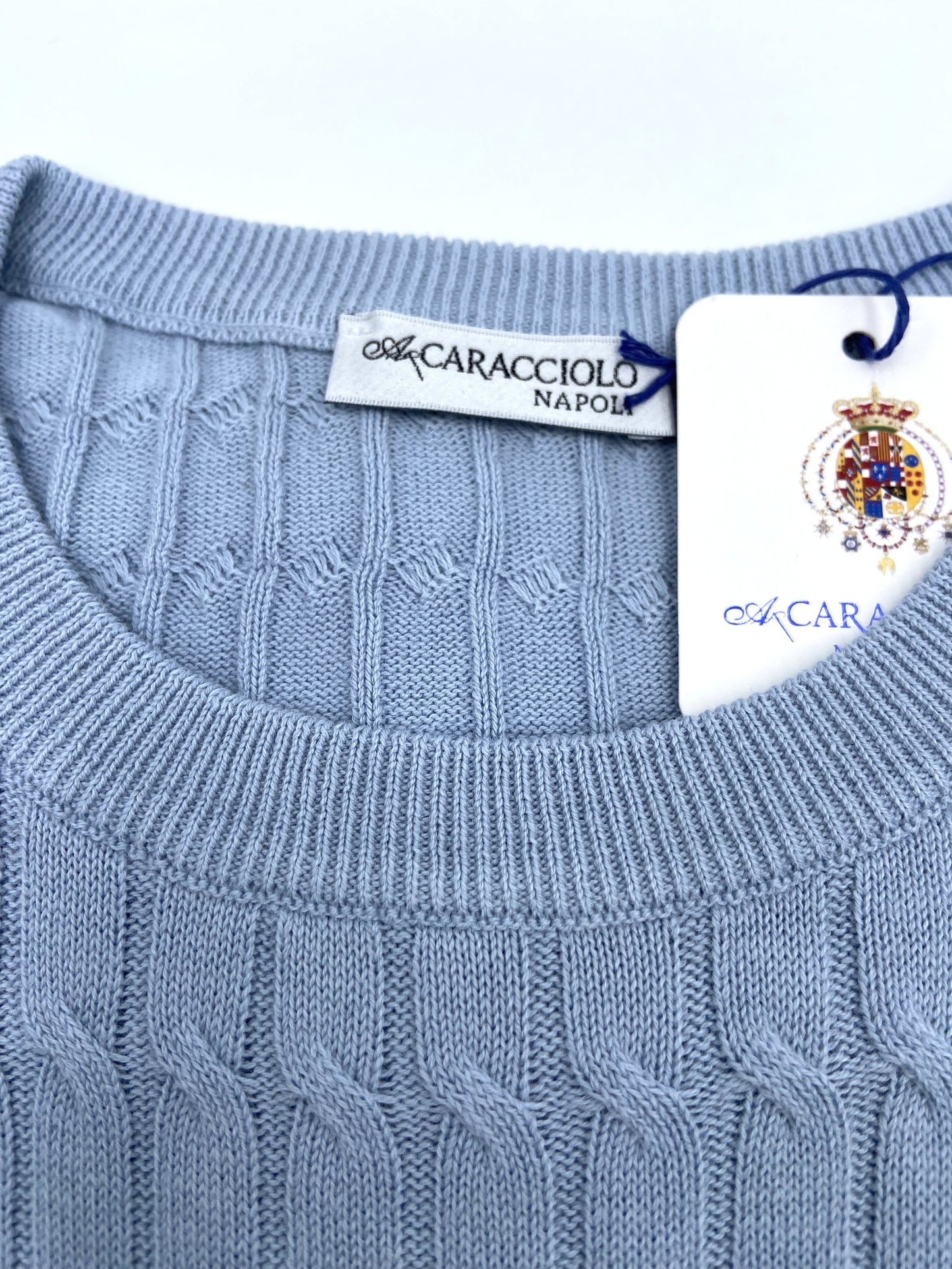 Maglia Girocollo - Intrecciata - 100% cotone | A.Caracciolo