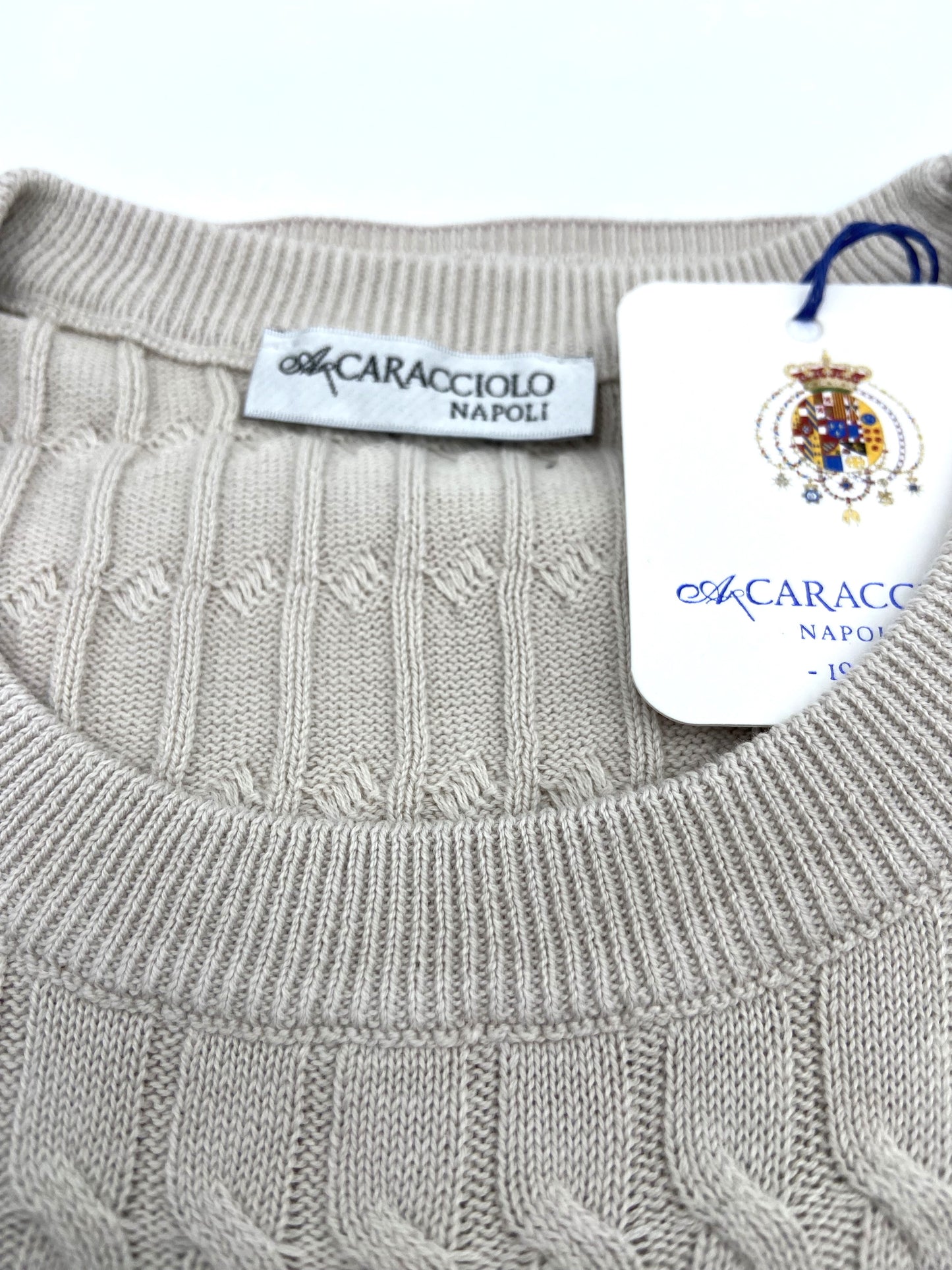 Maglia Girocollo - Intrecciata - 100% cotone | A.Caracciolo