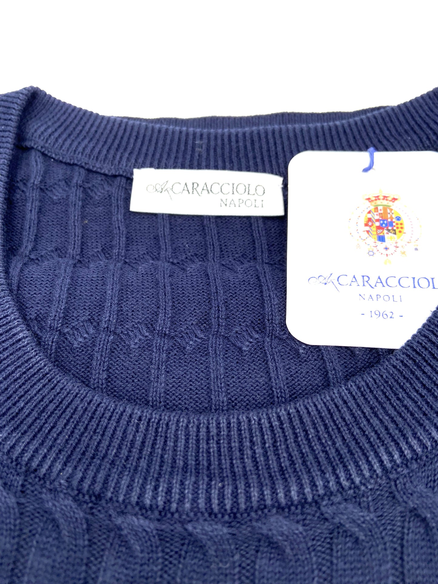 Maglia Girocollo - Intrecciata - 100% cotone | A.Caracciolo