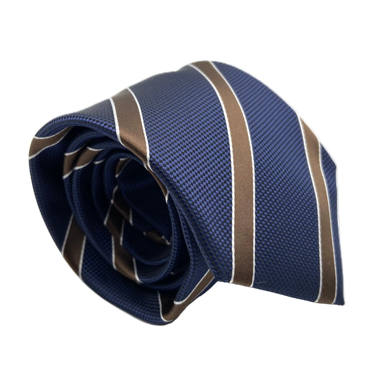 Cravatta - Regimental Marrone/Blu