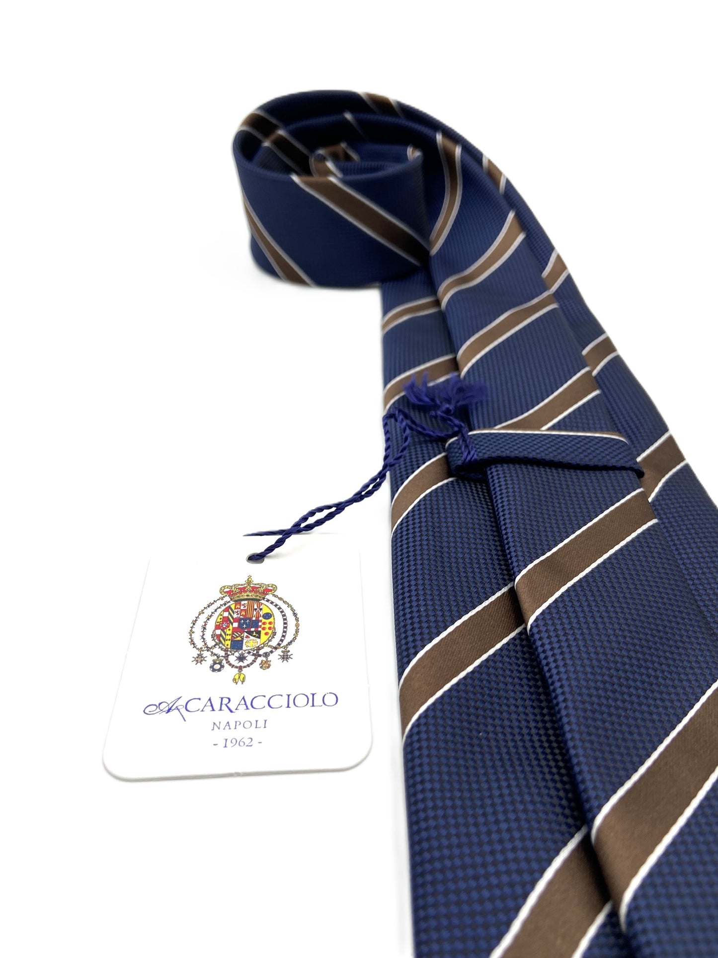 Cravatta - Regimental Marrone/Blu