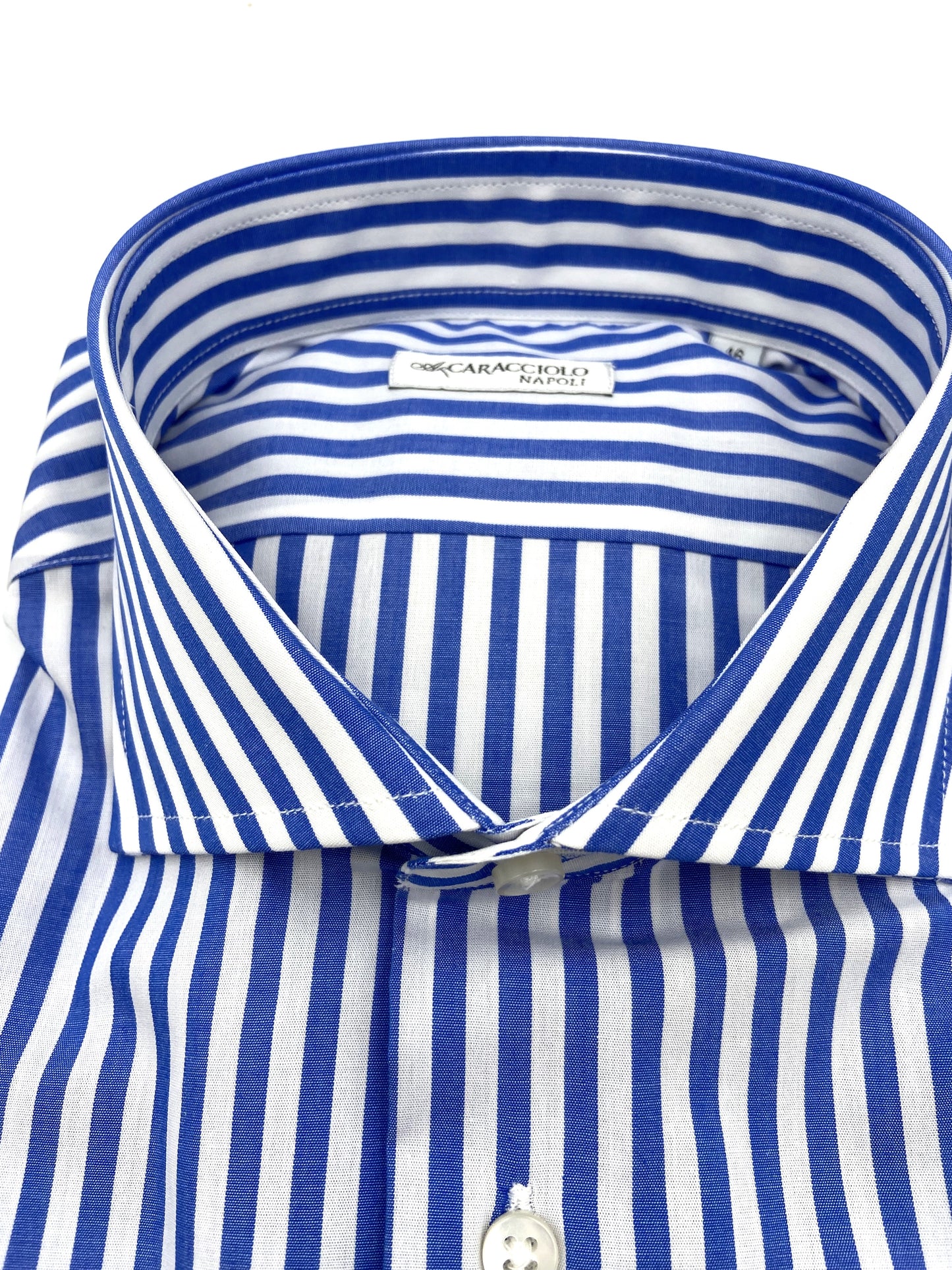 Camicia in 100% cotone - 500 Righe Bluette & Bianco | A. Caracciolo