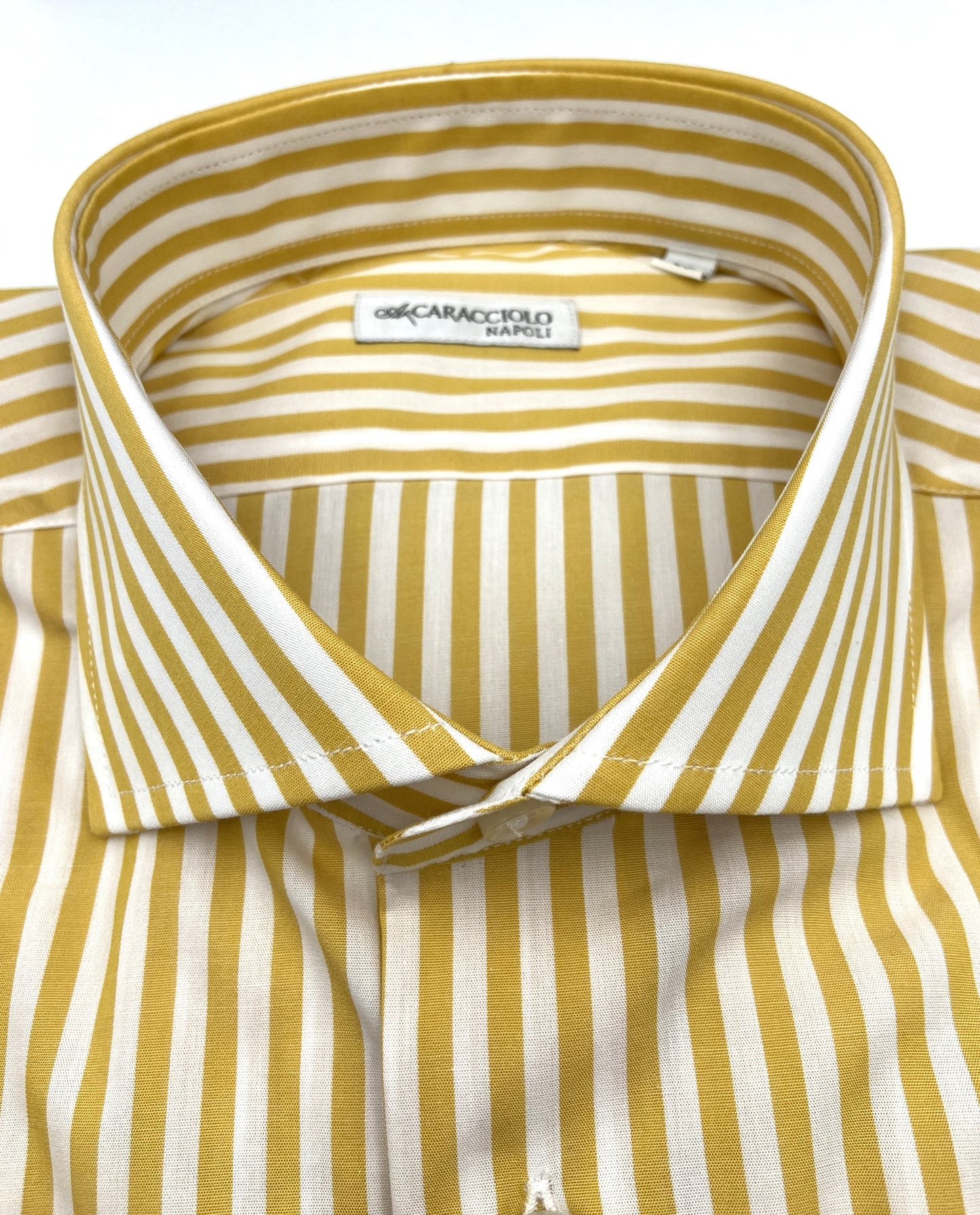 Camicia in 100% cotone - 500 Righe Giallo & Bianco | A. Caracciolo