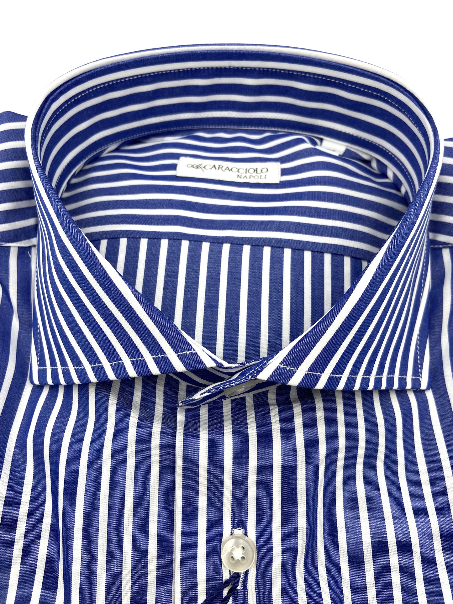Camicia in 100% cotone - righe larghe Bluette & Bianco | A. Caracciolo
