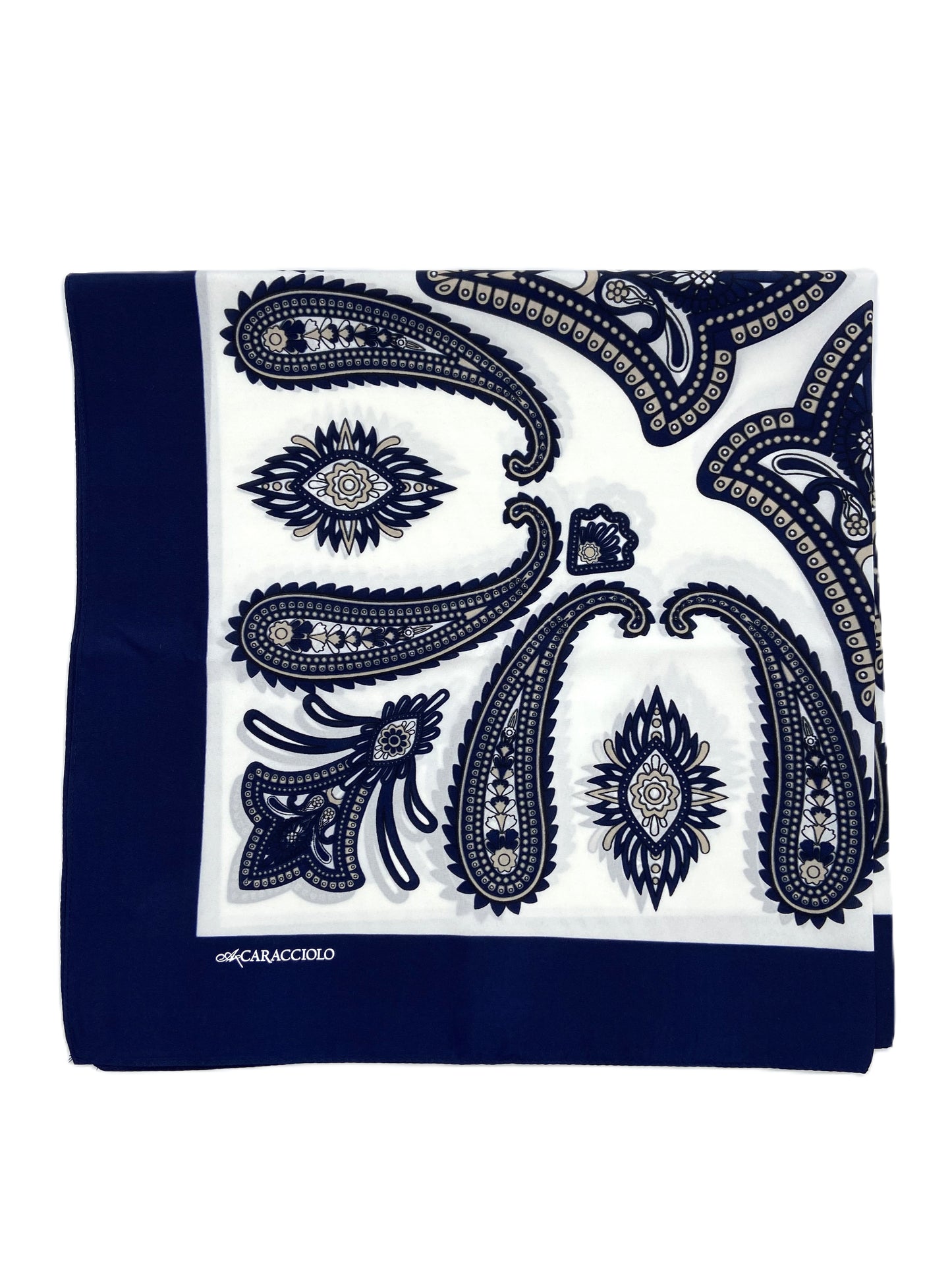 A.Caracciolo - Foulard Uomo - Tribale Bianco