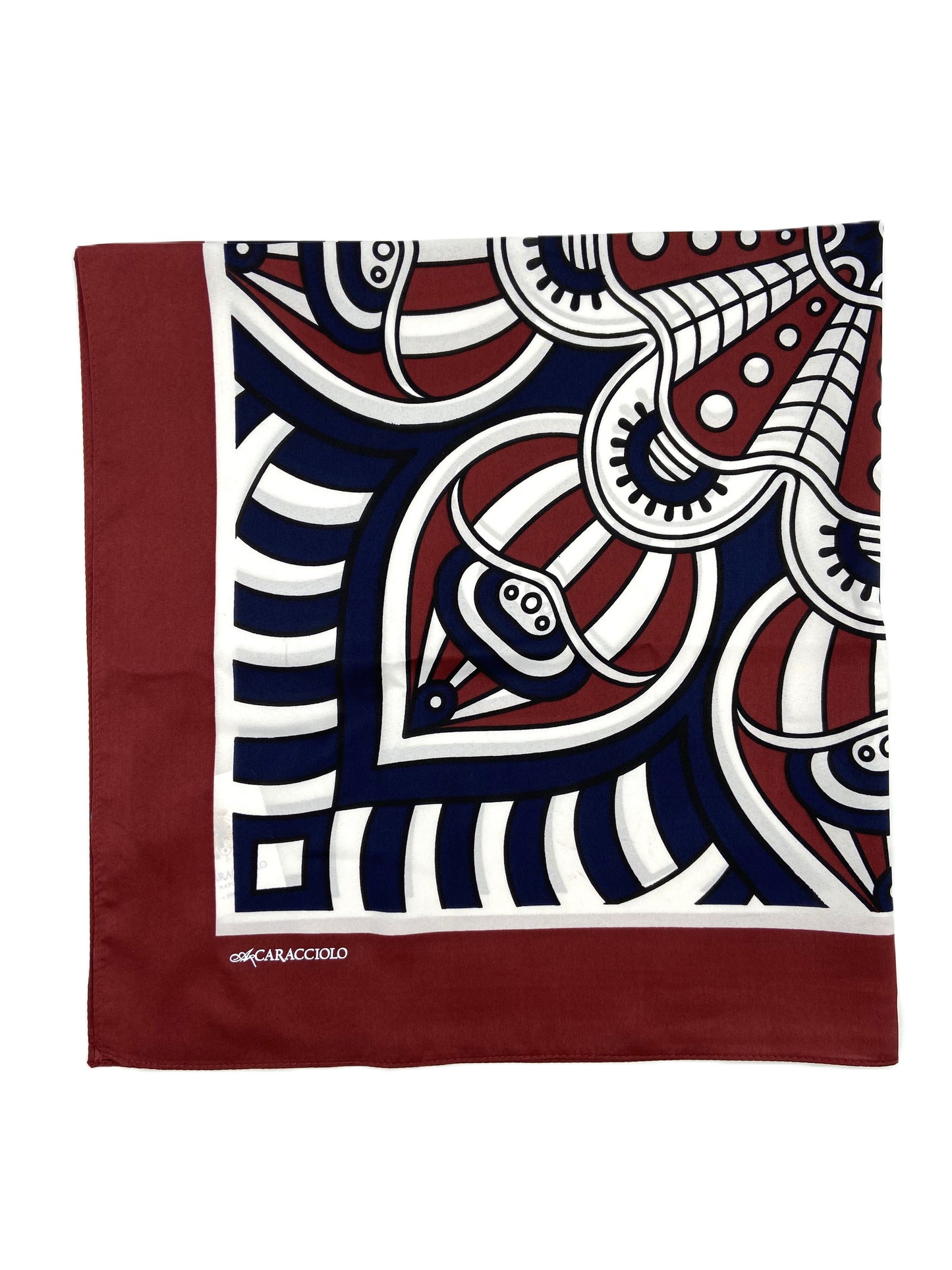 A.Caracciolo - Foulard Uomo - Linee Bordeaux