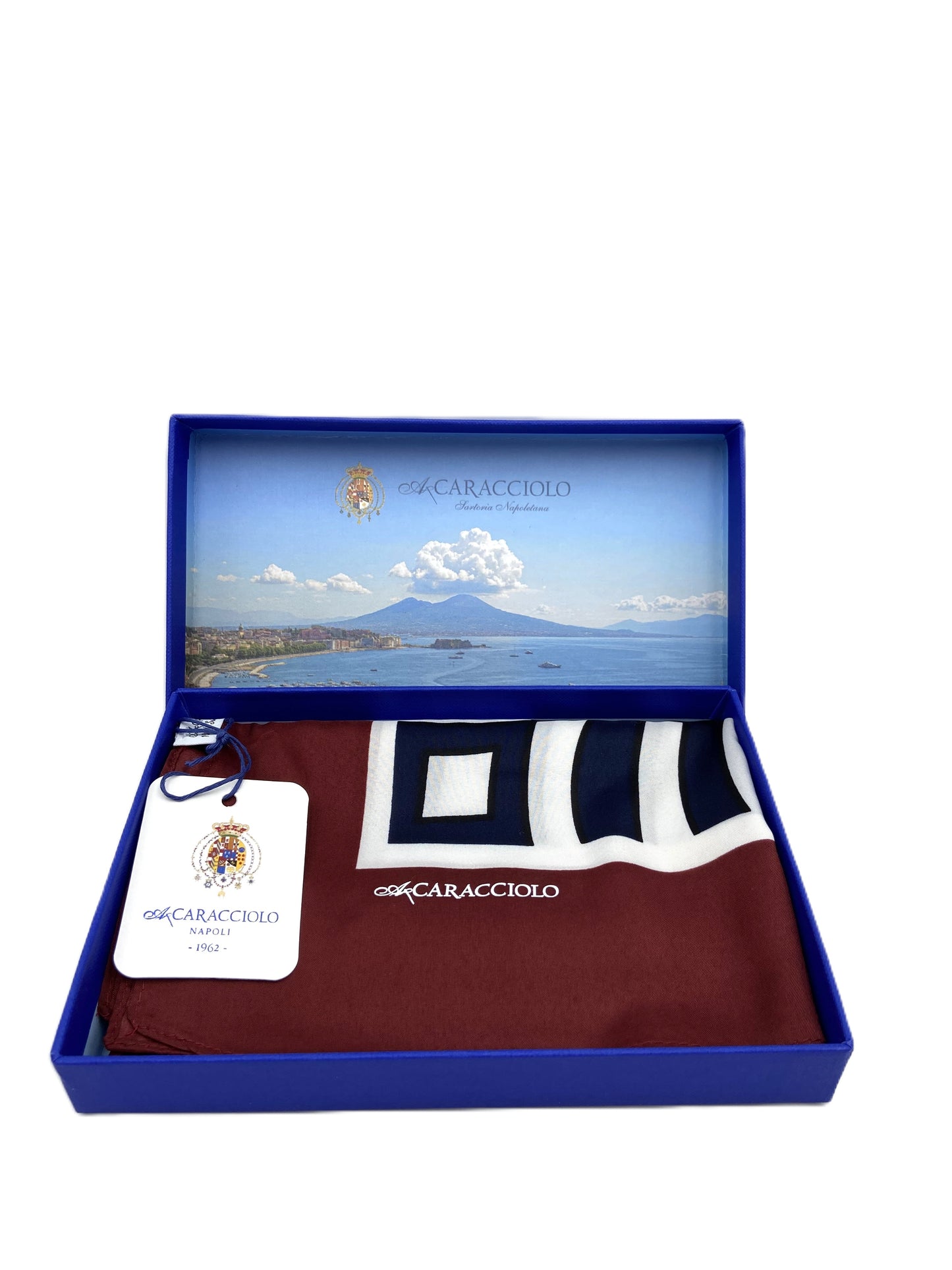 A.Caracciolo - Foulard Uomo - Linee Bordeaux