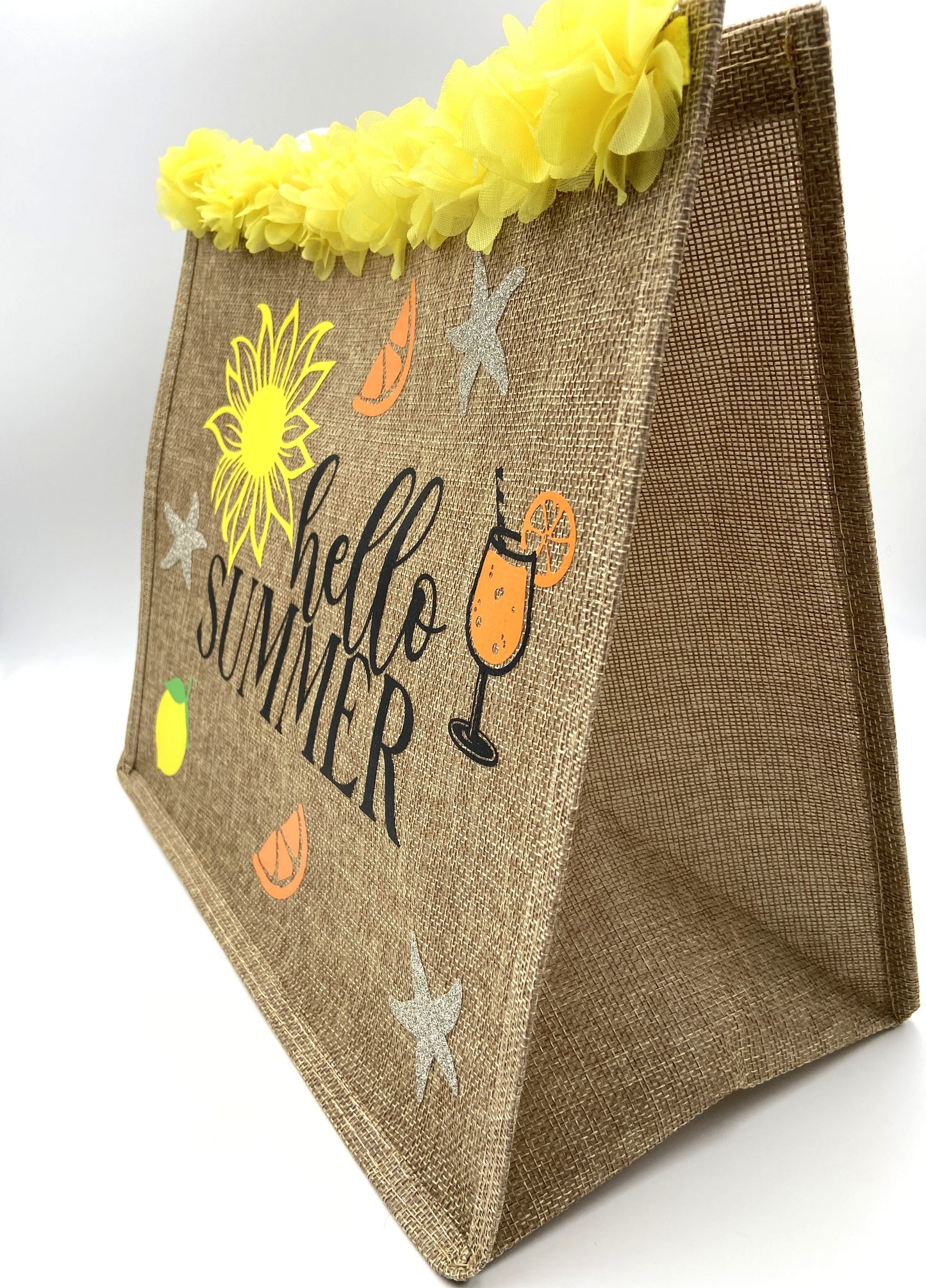 Borsa Mare in Iuta con Pochette Abbinata - Summer Vibes