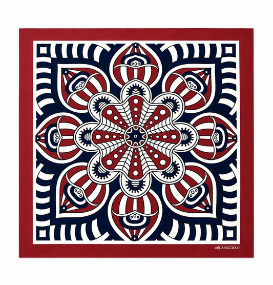 A.Caracciolo - Foulard Uomo - Linee Bordeaux