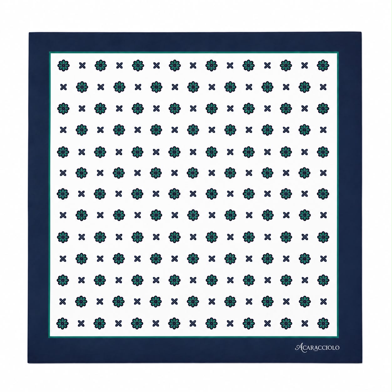A.Caracciolo - Foulard Uomo - Daisy Bianco