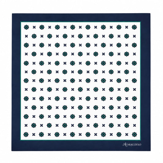 A.Caracciolo - Foulard Uomo - Daisy Bianco