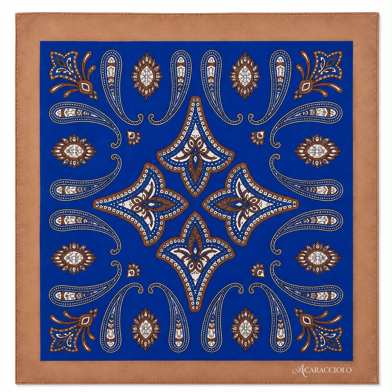 A.Caracciolo - Foulard Uomo - Tribale Bluette