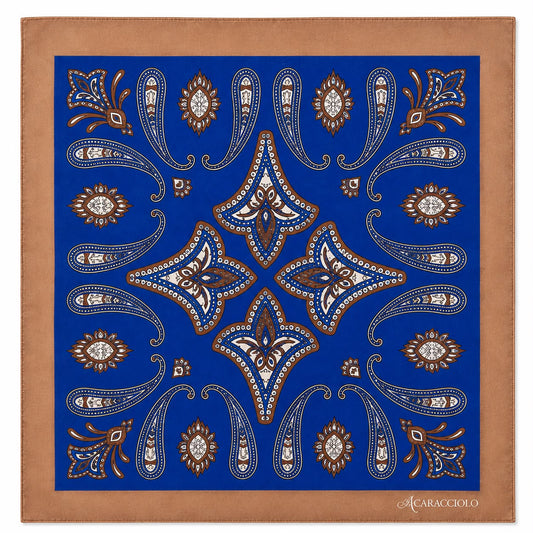 A.Caracciolo - Foulard Uomo - Tribale Bluette